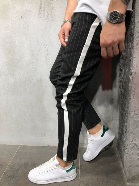 Striped Ankle Pants Streetwear 4034