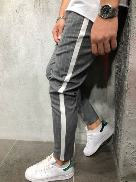 Striped Ankle Pants Streetwear 4035