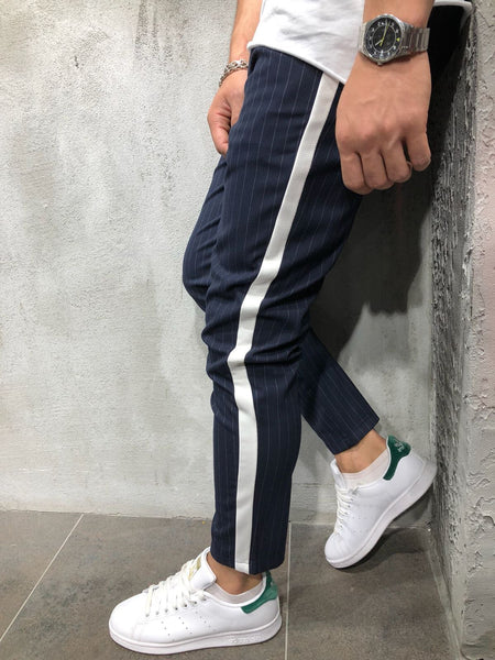 Striped Ankle Pants Streetwear 4036