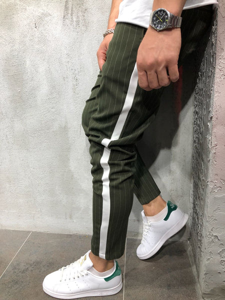 Striped Ankle Pants Streetwear 4391