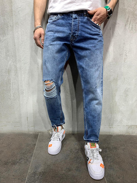 Ripped Jeans Light Wash 4396