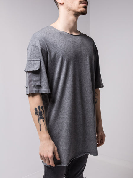 Big Back Pocket T-shirt Grey 4668