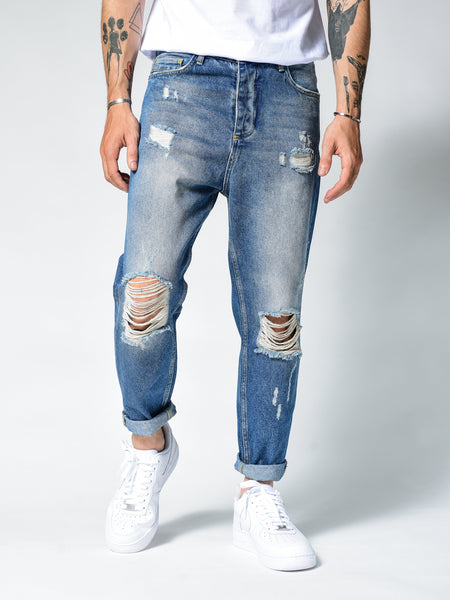 Blue ripped jeans 4764