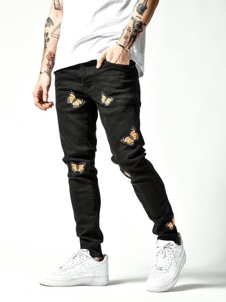Butterfly designed Jeans 4804